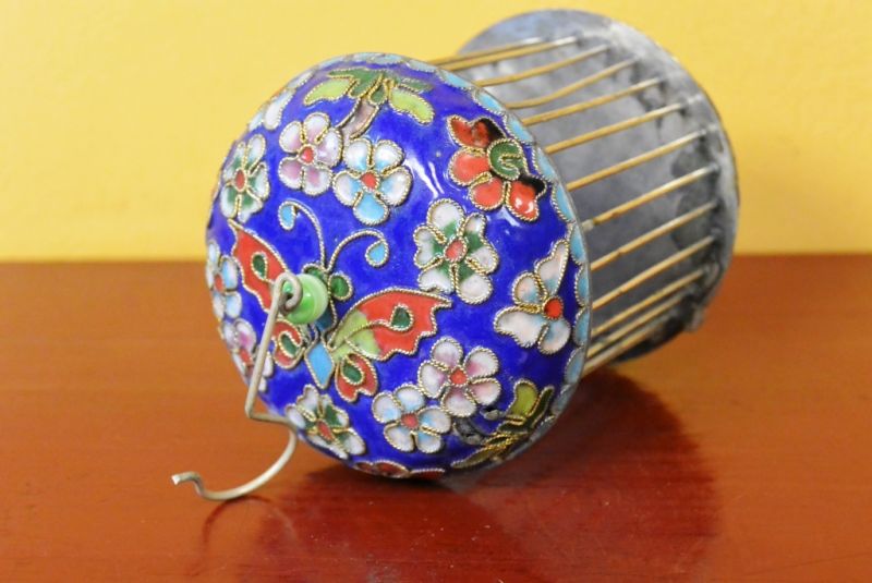 Grillenkäfige Metall Cloisonné Schmetterling Blau 3