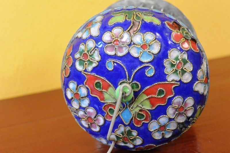 Grillenkäfige Metall Cloisonné Schmetterling Blau 4