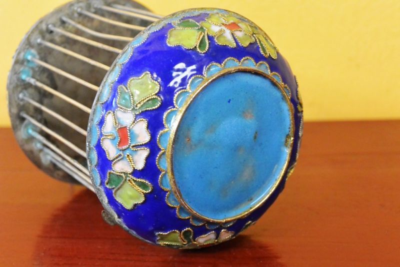 Grillenkäfige Metall Cloisonné Schmetterling Blau 5