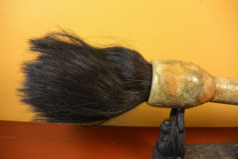 Groß Chinesische Pinsel Jade Drachen 2
