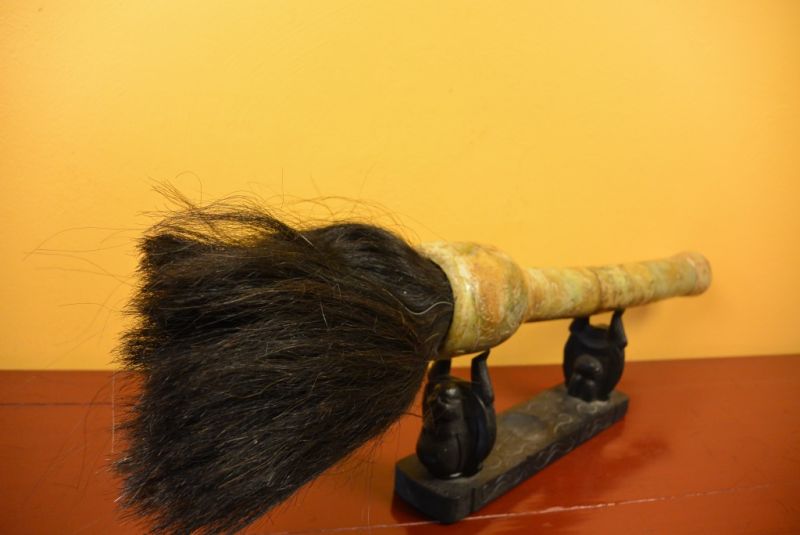 Groß Chinesische Pinsel Jade Drachen 5