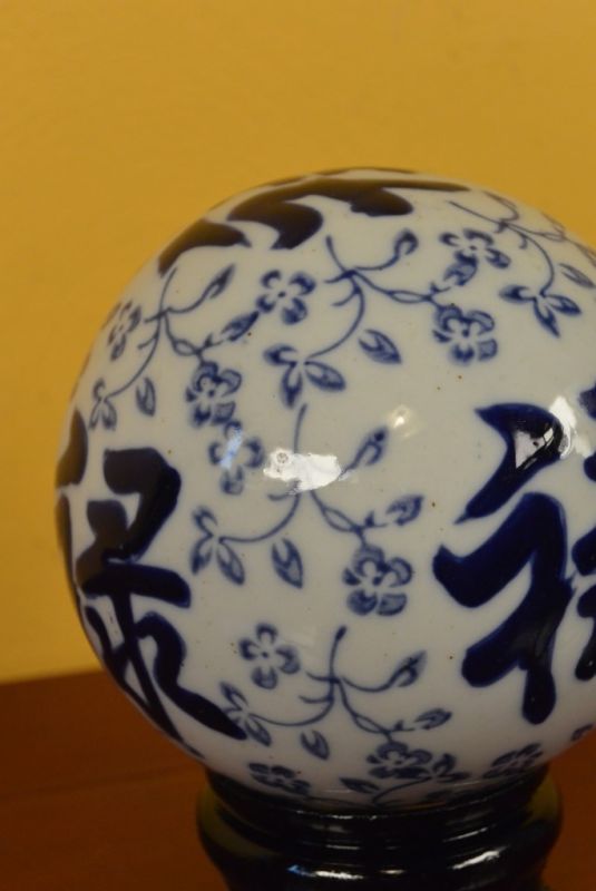 Groß Porzellan Chinesische Kugeln Glück 3
