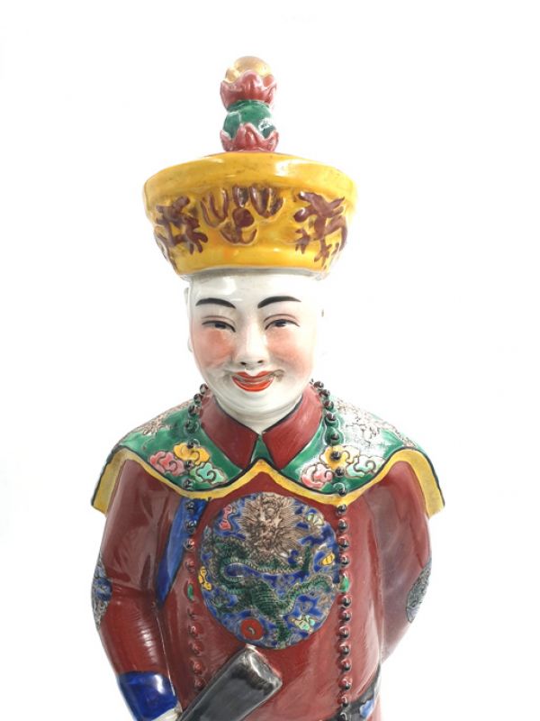 Groß Porzellan Statuen - Junge Qing Mandarin - Stehen 2