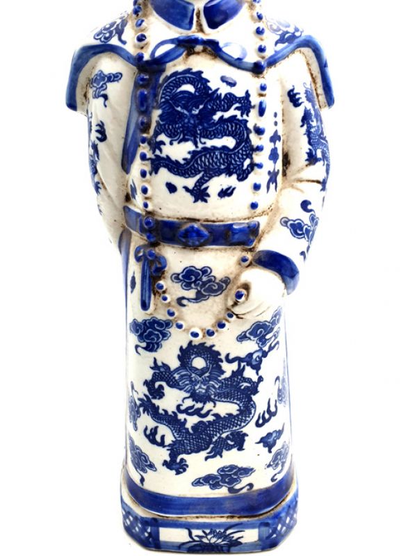 Groß Porzellan Statuen - Qing Mandarin 3