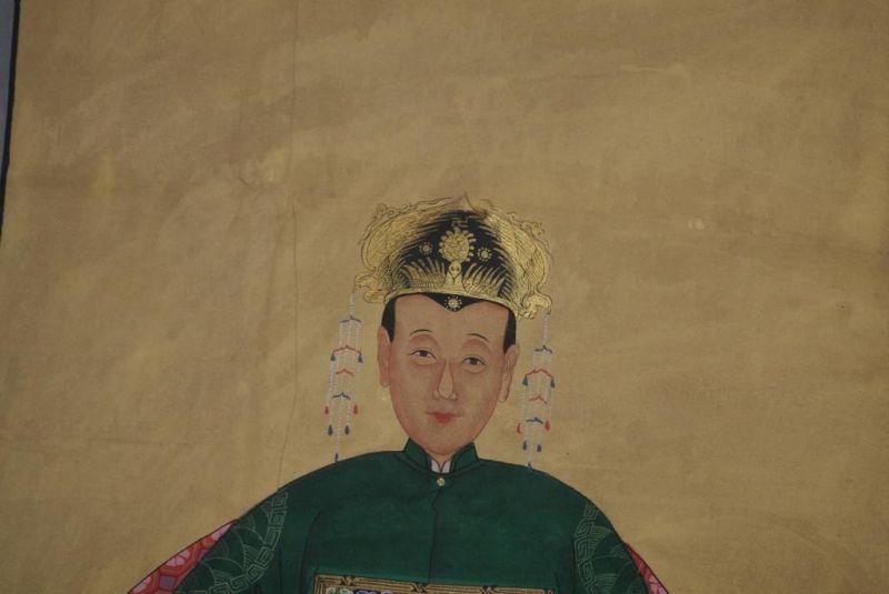 Große Ahnenpaare Kaiser Chinesische Malerei - Dunkelgrün 3
