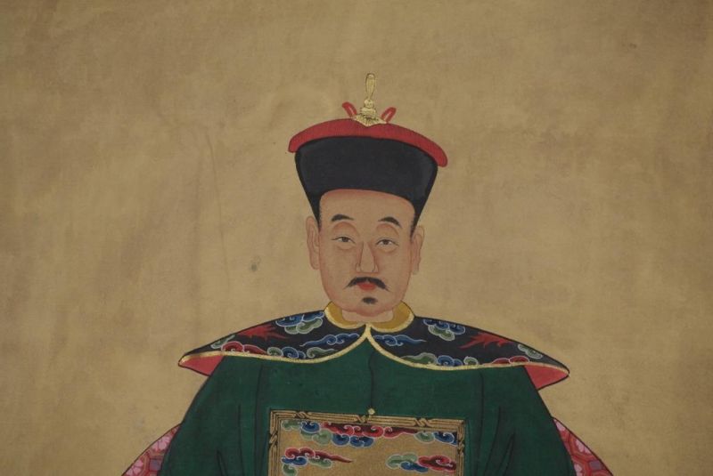 Große Ahnenpaare Kaiser Chinesische Malerei - Dunkelgrün 4