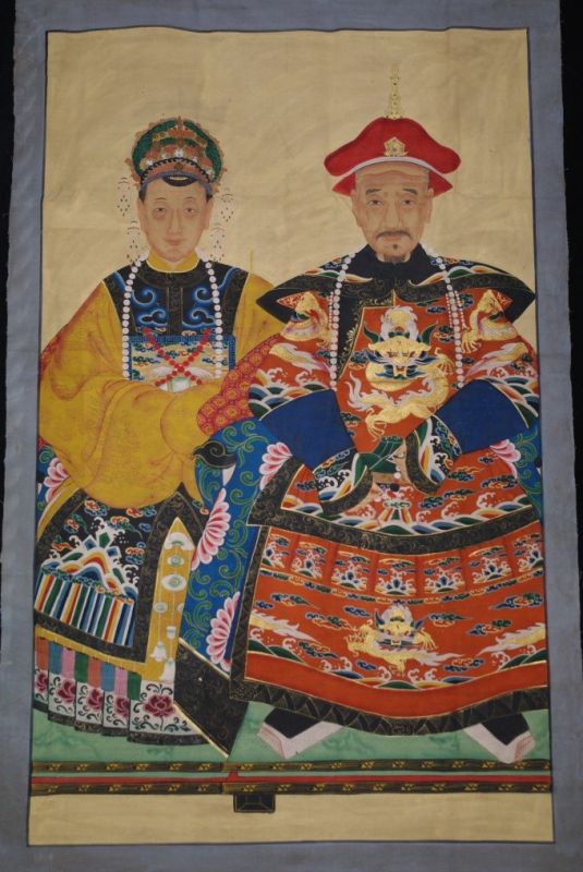 Grosse Ahnenpaare und Kaiser Chinas Orange/Gelb 2