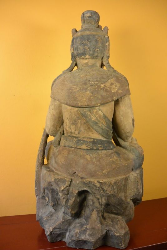 Große asiatische hölzerne Statue Bodhisattva Vajrayana 5