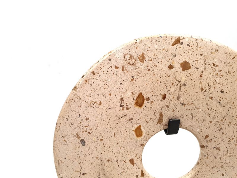 Große Bi-Scheibe aus Jade 15cm - Hellbraun - Alter Stil 3