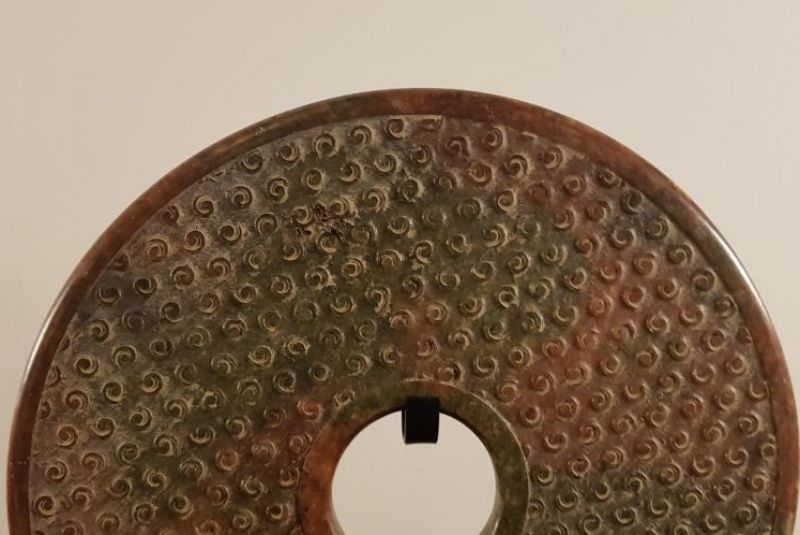 Große Bi-Scheibe aus Jade 20cm 3