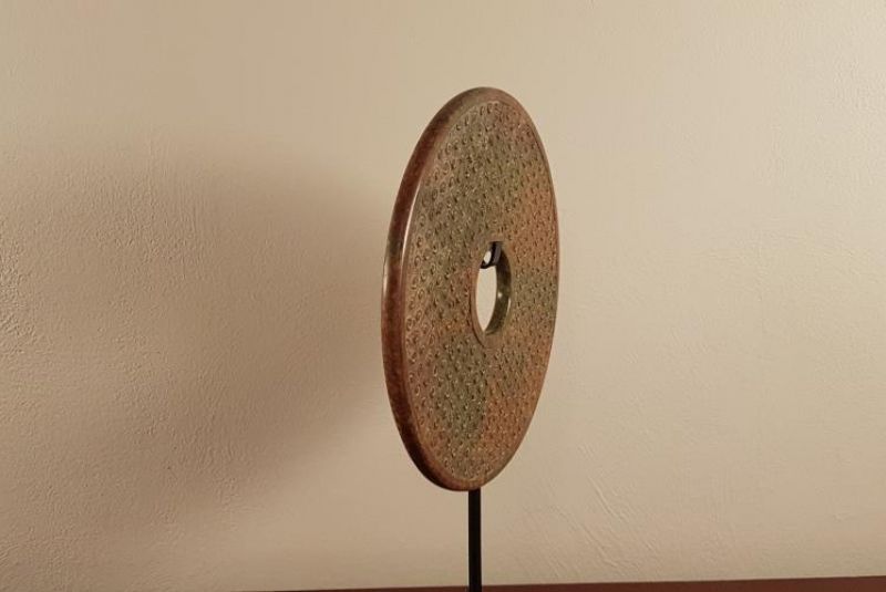 Große Bi-Scheibe aus Jade 20cm 5