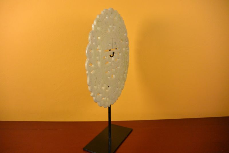 Große Bi-Scheibe aus Jade 28cm Kaiser Jade 5