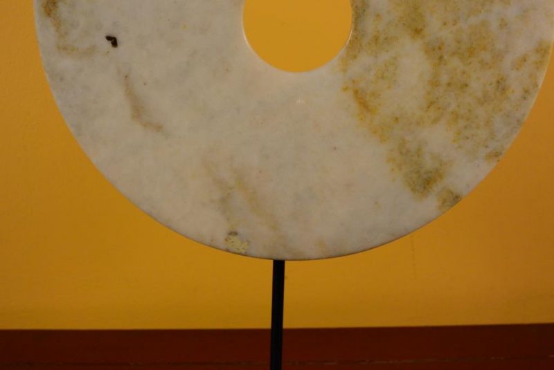 Große Bi-Scheibe aus Jade 30cm5