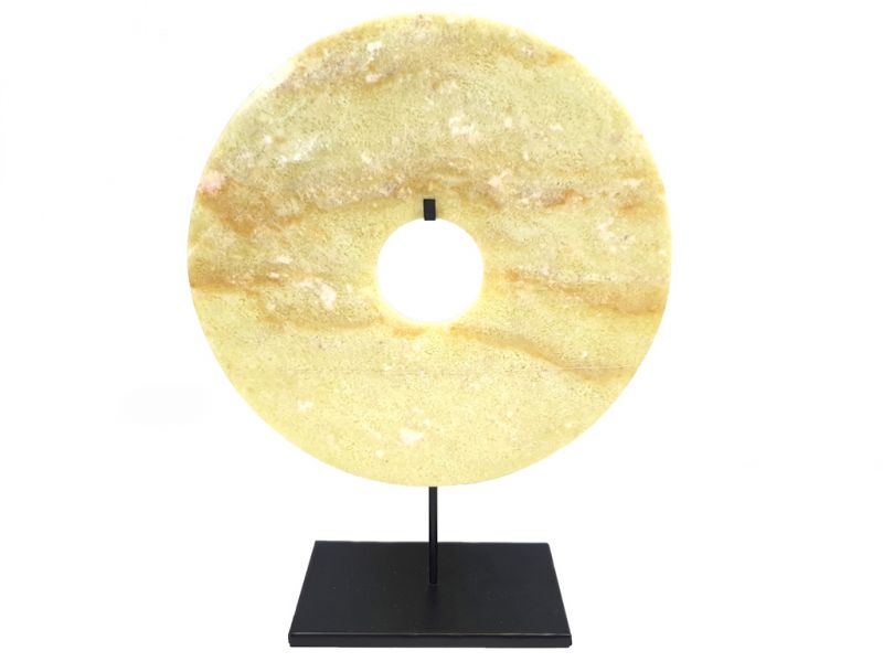 Große Bi-Scheibe aus Jade 30cm Außergewöhnliche Qualität2