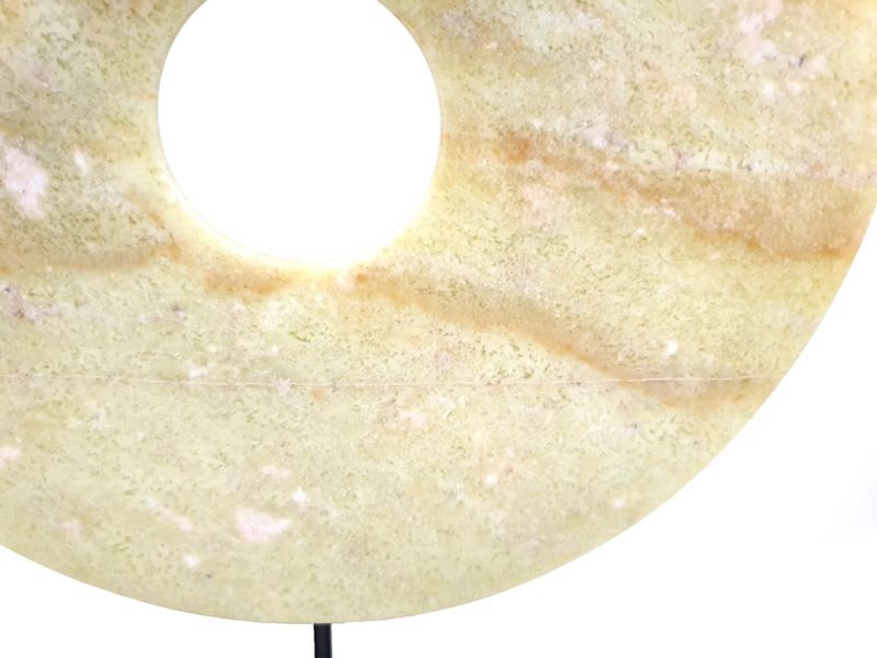 Große Bi-Scheibe aus Jade 30cm Außergewöhnliche Qualität3