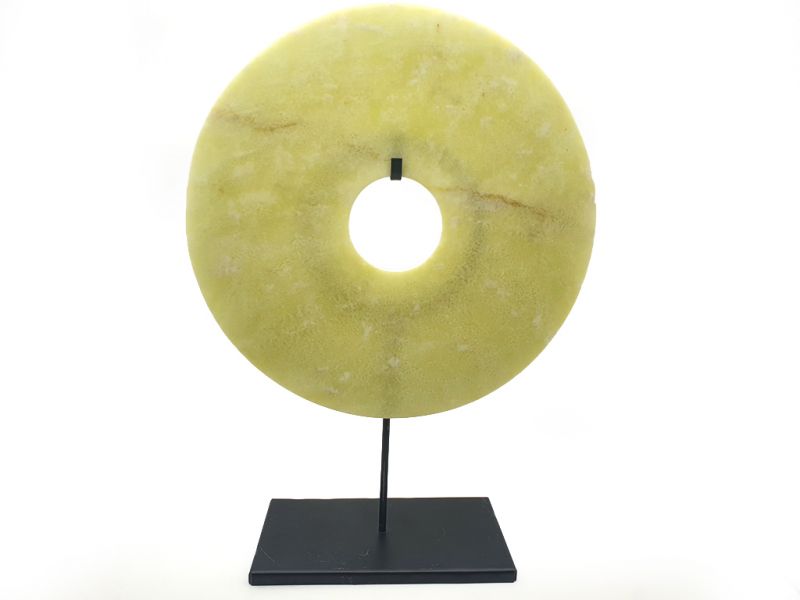 Große Bi-Scheibe aus Jade 25cm Außergewöhnliche Qualität2