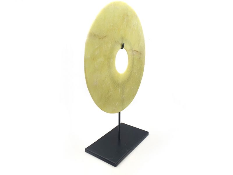 Große Bi-Scheibe aus Jade 25cm Außergewöhnliche Qualität4