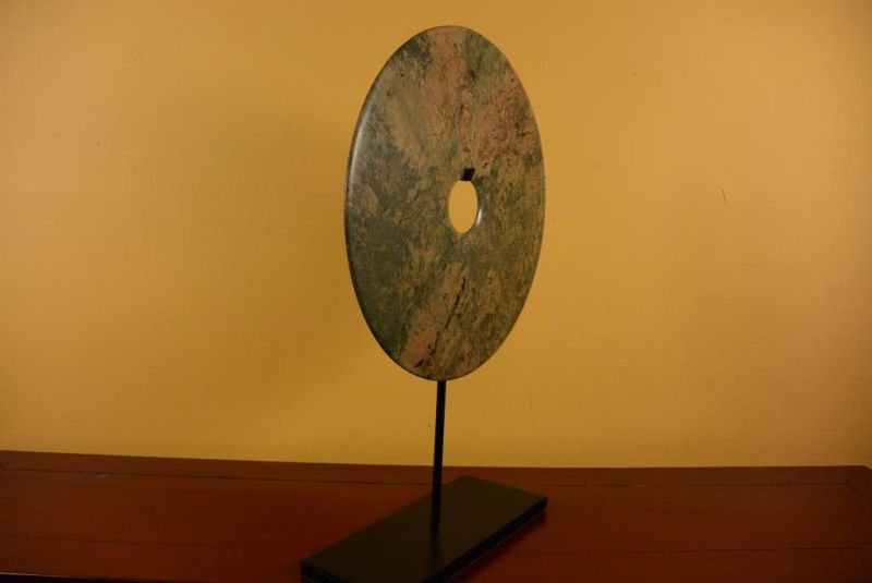Große Bi-Scheibe aus Jade 30cm 5