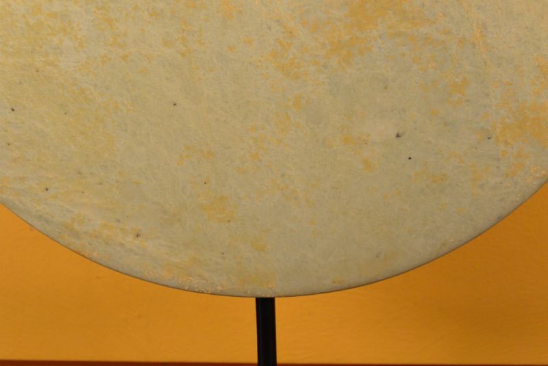 Große Bi-Scheibe aus Jade 30cm Grüne spotted 2 4