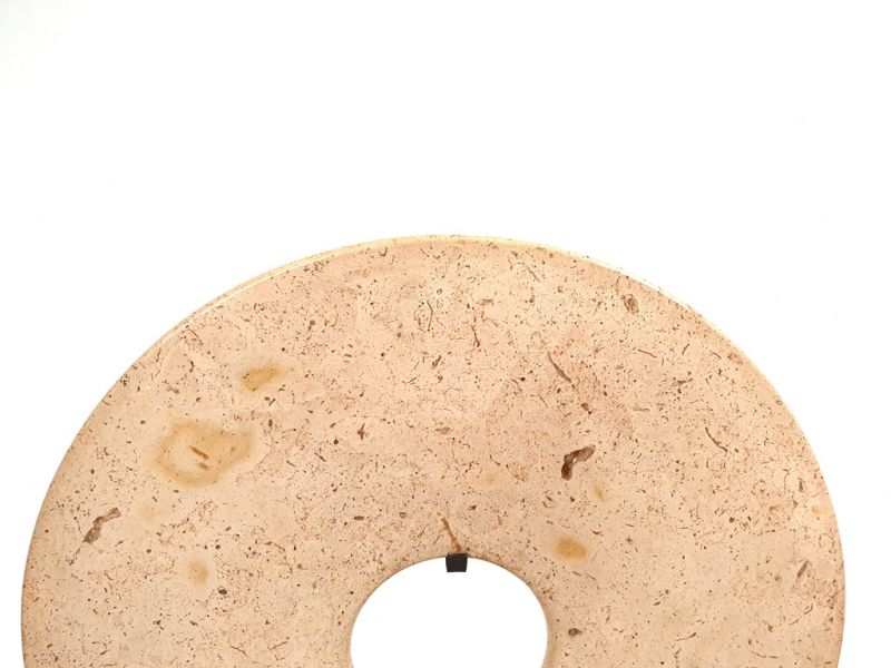 Große Bi-Scheibe aus Jade 30cm - Hellbraun - Alter Stil 3