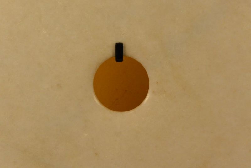 Große Bi-Scheibe aus Jade 30cm Weiß 3