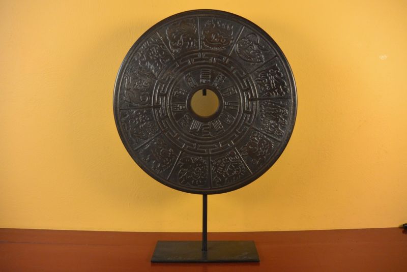 Große Bi-Scheibe aus Jade Chinesische Astrologie 2