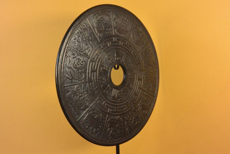 Große Bi-Scheibe aus Jade Chinesische Astrologie 5