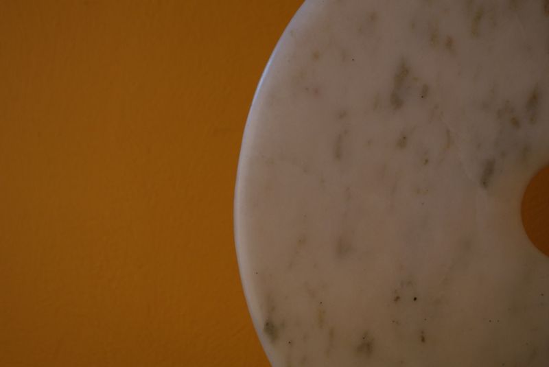 Grosse Bi Scheiben aus Jade Chinesischer Weiß Jade 3