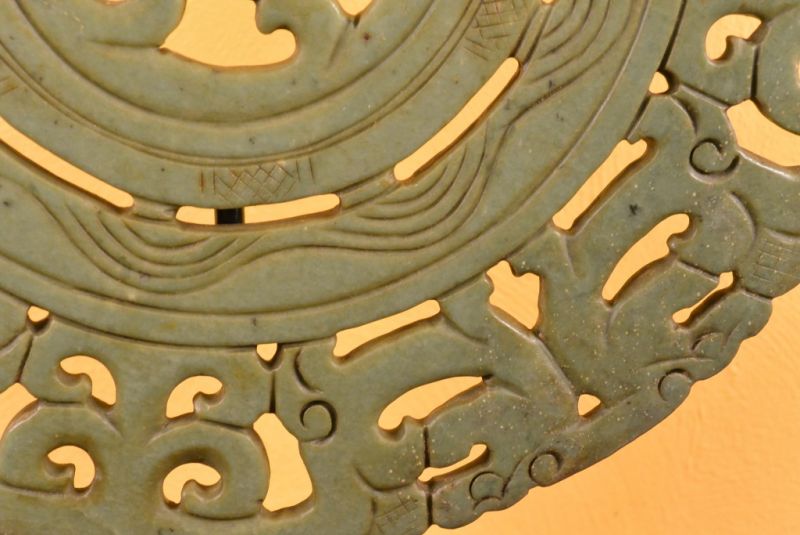 Grosse Bi Scheiben Jade-Grün China 4