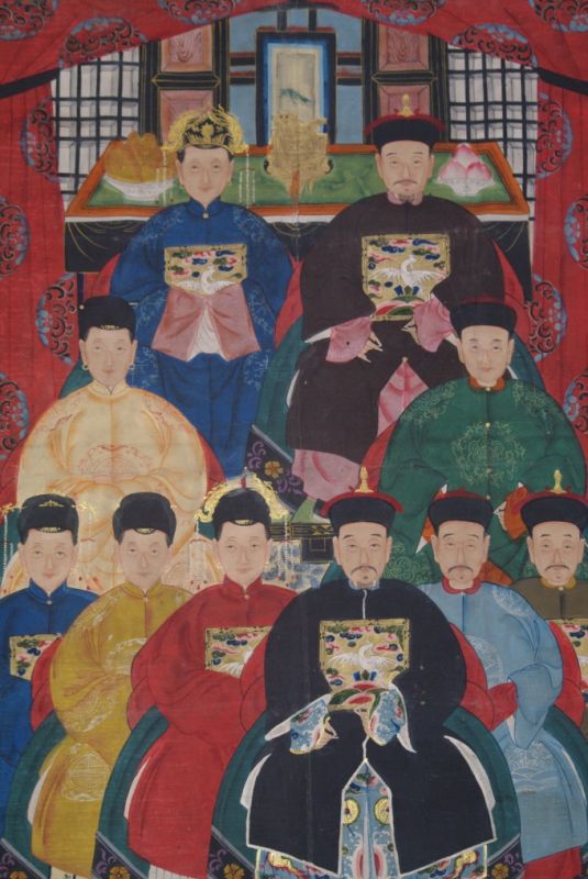 Grosse Chinesische Ahnenbilder 10 Personen 2