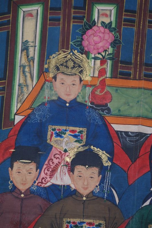 Grosse Chinesische Ahnenbilder 11 Personen 3