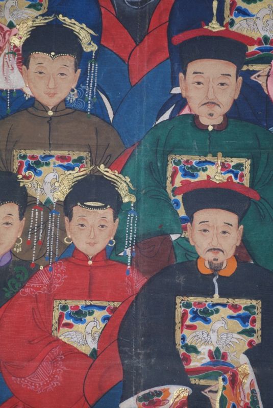 Grosse Chinesische Ahnenbilder 11 Personen 5