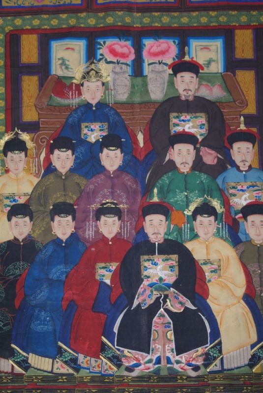 Grosse Chinesische Ahnenbilder 13 Personen 2