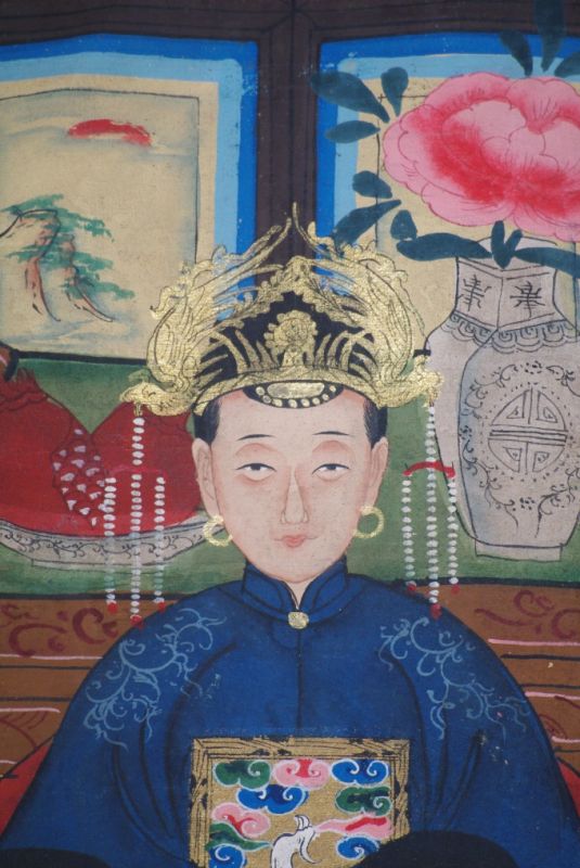 Grosse Chinesische Ahnenbilder 13 Personen 5