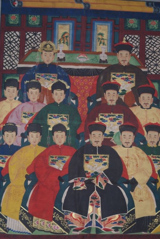 Grosse Chinesische Ahnenbilder 13 Personen 2