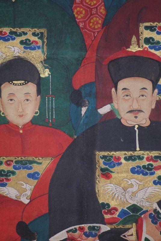 Grosse Chinesische Ahnenbilder 13 Personen 5