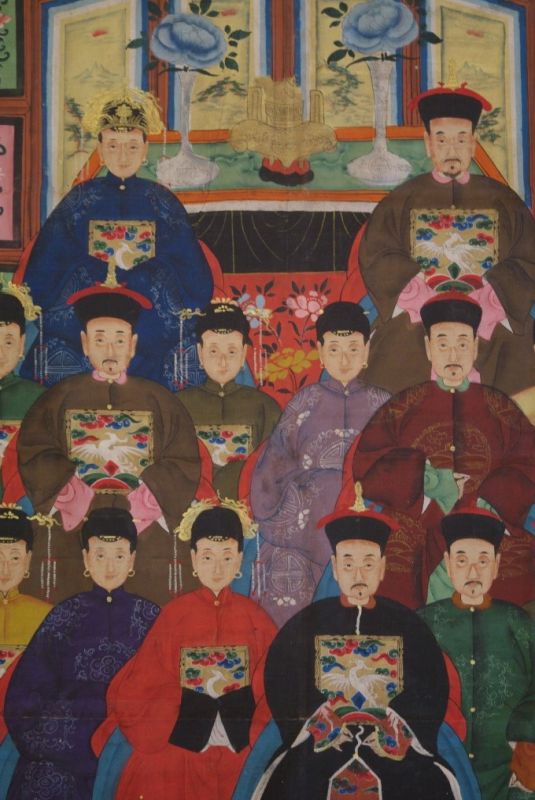 Grosse Chinesische Ahnenbilder 14 Personen 2