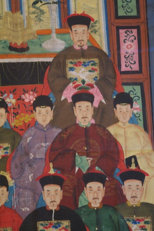 Grosse Chinesische Ahnenbilder 14 Personen 3