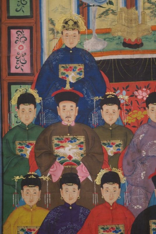 Grosse Chinesische Ahnenbilder 14 Personen 4