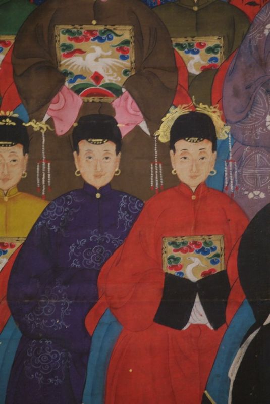 Grosse Chinesische Ahnenbilder 14 Personen 5
