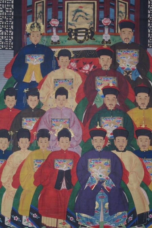 Grosse Chinesische Ahnenbilder 16 Personen 2
