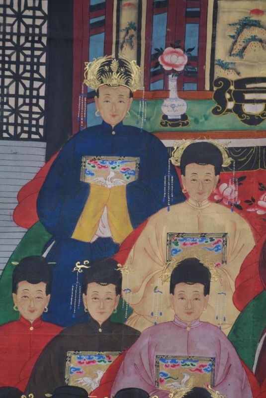 Grosse Chinesische Ahnenbilder 16 Personen 3