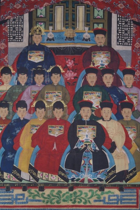 Grosse Chinesische Ahnenbilder 16 Personen 2