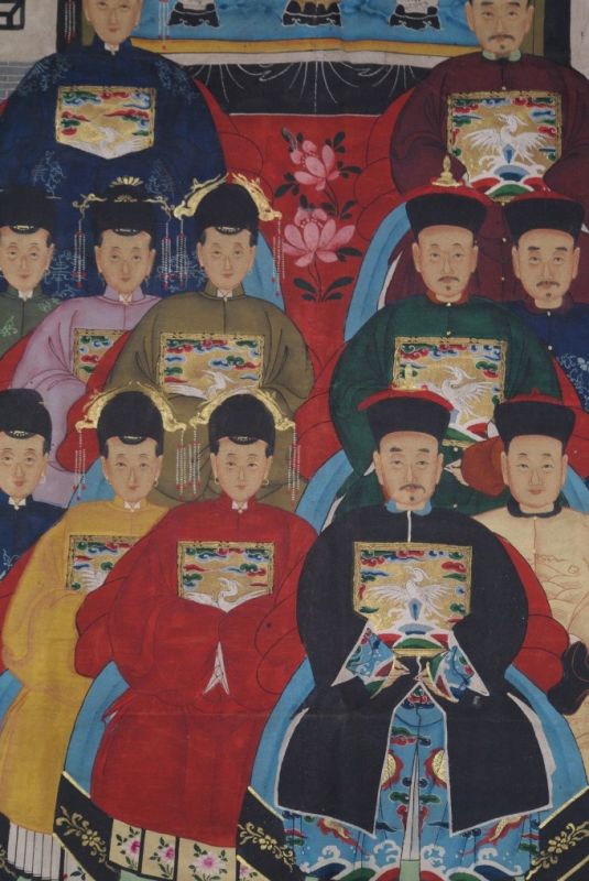 Grosse Chinesische Ahnenbilder 16 Personen 5