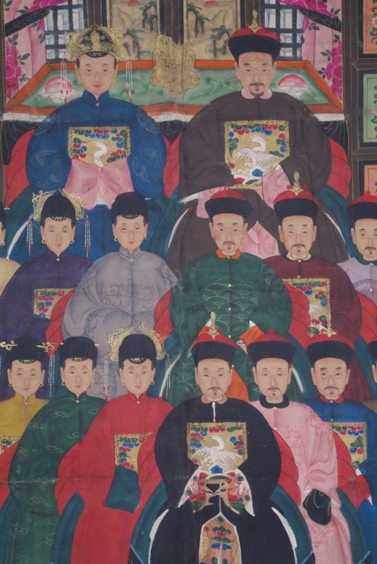Grosse Chinesische Ahnenbilder 16 Personen 2