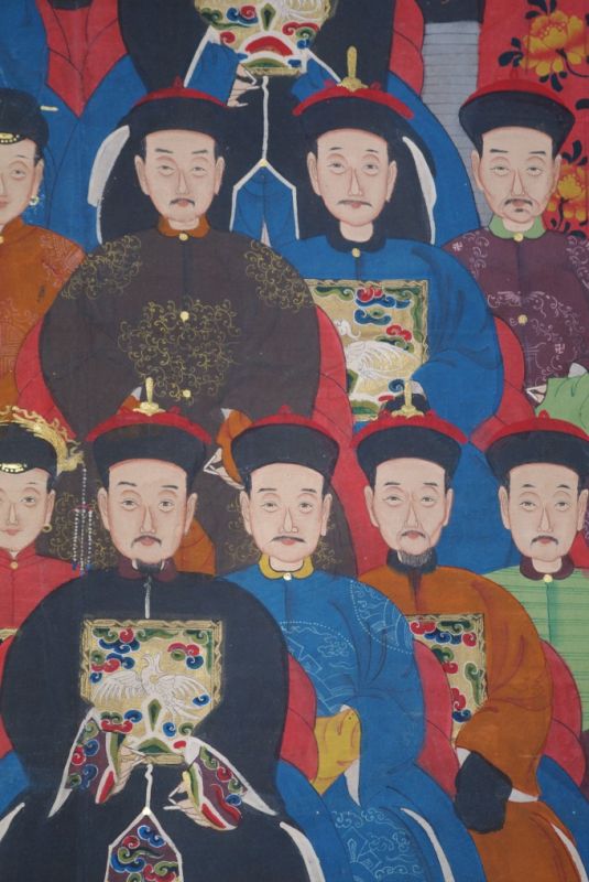 Grosse Chinesische Ahnenbilder 17 Personen 5
