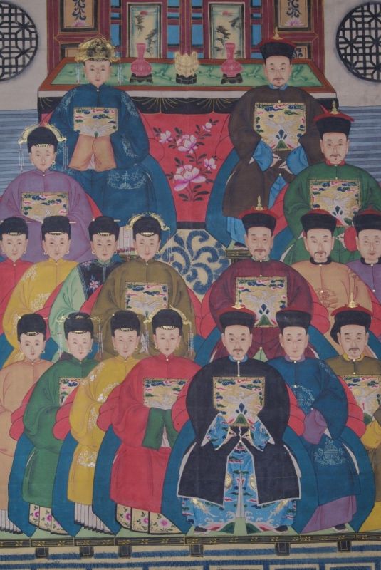 Grosse Chinesische Ahnenbilder 18 Personen 2