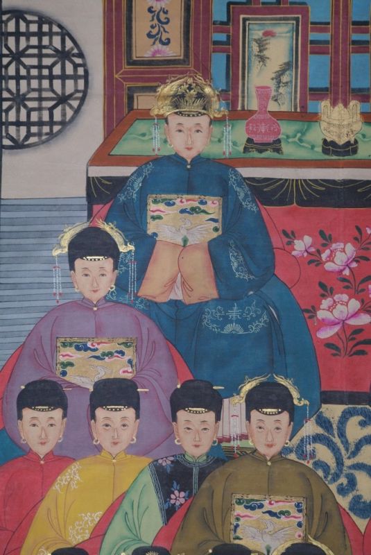 Grosse Chinesische Ahnenbilder 18 Personen 3