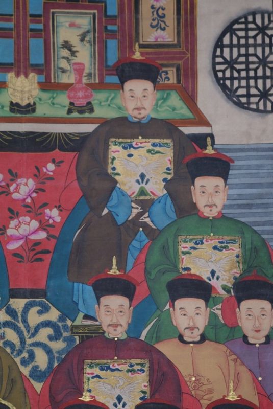 Grosse Chinesische Ahnenbilder 18 Personen 4