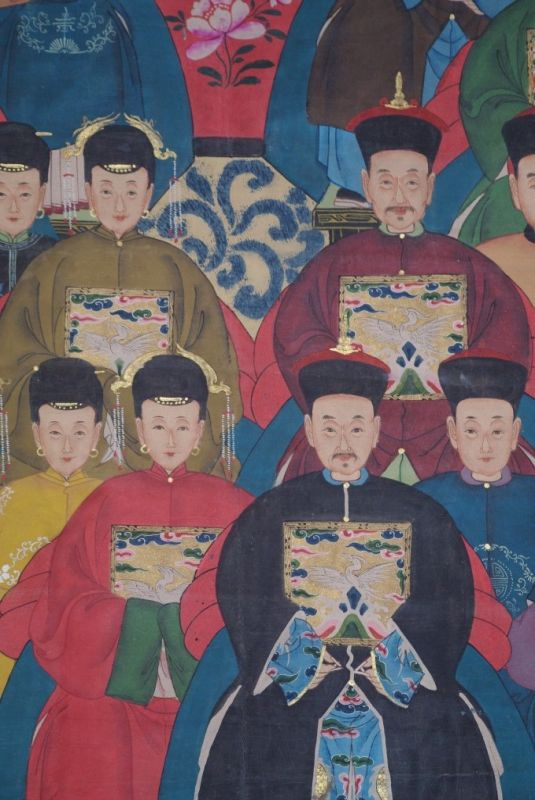 Grosse Chinesische Ahnenbilder 18 Personen 5
